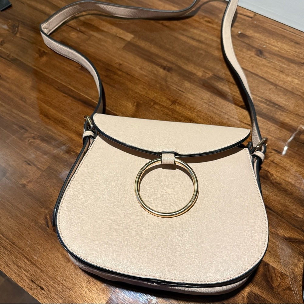 G.H. Bass & Co. Pink Crossbody Bag with Gold Accent
